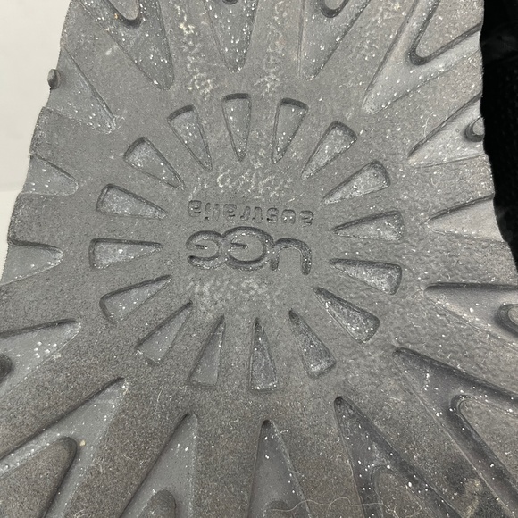 Ugg Classic Short Boots Womens Size 6 Black Cosmos Sequin Spark Shearling Lined - Picture 11 of 12